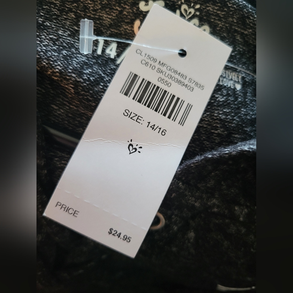 NWT!! Justice lightweight hoodie 14/16 Girls - Picture 9 of 12